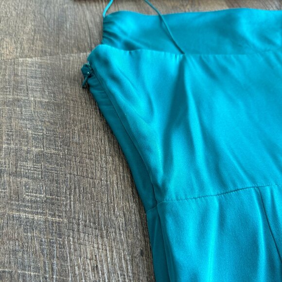 Intermix Parker Silk Mini Dress - Blue - Size 2 - Picture 5 of 8
